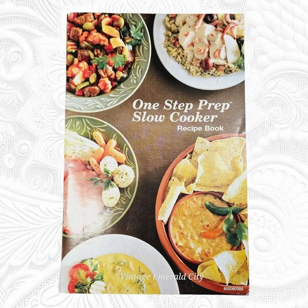 One Step Prep Slow Cooker Recipe Book English & French Language Vintage Booklet